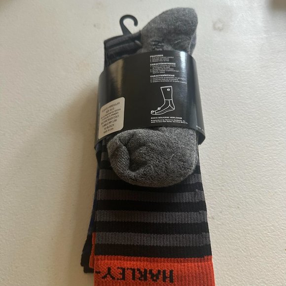 Harley-Davidson 2 different prs of Cotton-feel comfort socks Large 9-13 #38, S1 - Picture 6 of 7